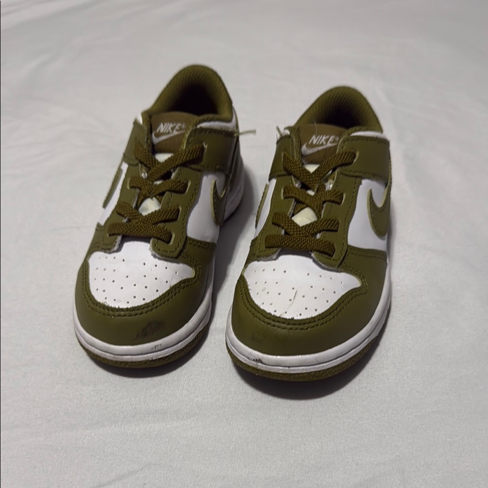 Nike Green and White Low-Top Sneakers